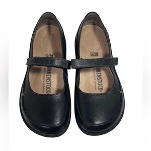 Birkenstock Black Leather Flats